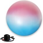 Exercise Ball Chair, Yoga Ball Office Chair for Home Gym, Workout Ball for Fitness, Large Size 65 cm, Includes Air Pump (Blue Pink)