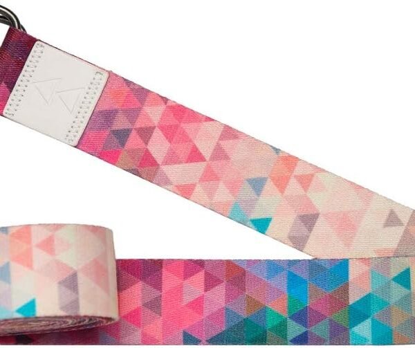 YOGA DESIGN LAB | The Yoga Strap | Luxurious, Extra Long, Super Soft, Eco Printed | Studio Quality, Adjustable | Safely Stretch Further and Hold Longer | 8 ft Long