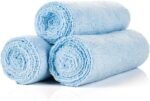 Sport & Workout Towel - Gym, Exercise, Fitness, Spa, Ultra Soft, Super Absorbent, Fast Drying Premium Microfiber, 320gsm, 16in x 27in (3-Pack) (Light Blue) - Image 2