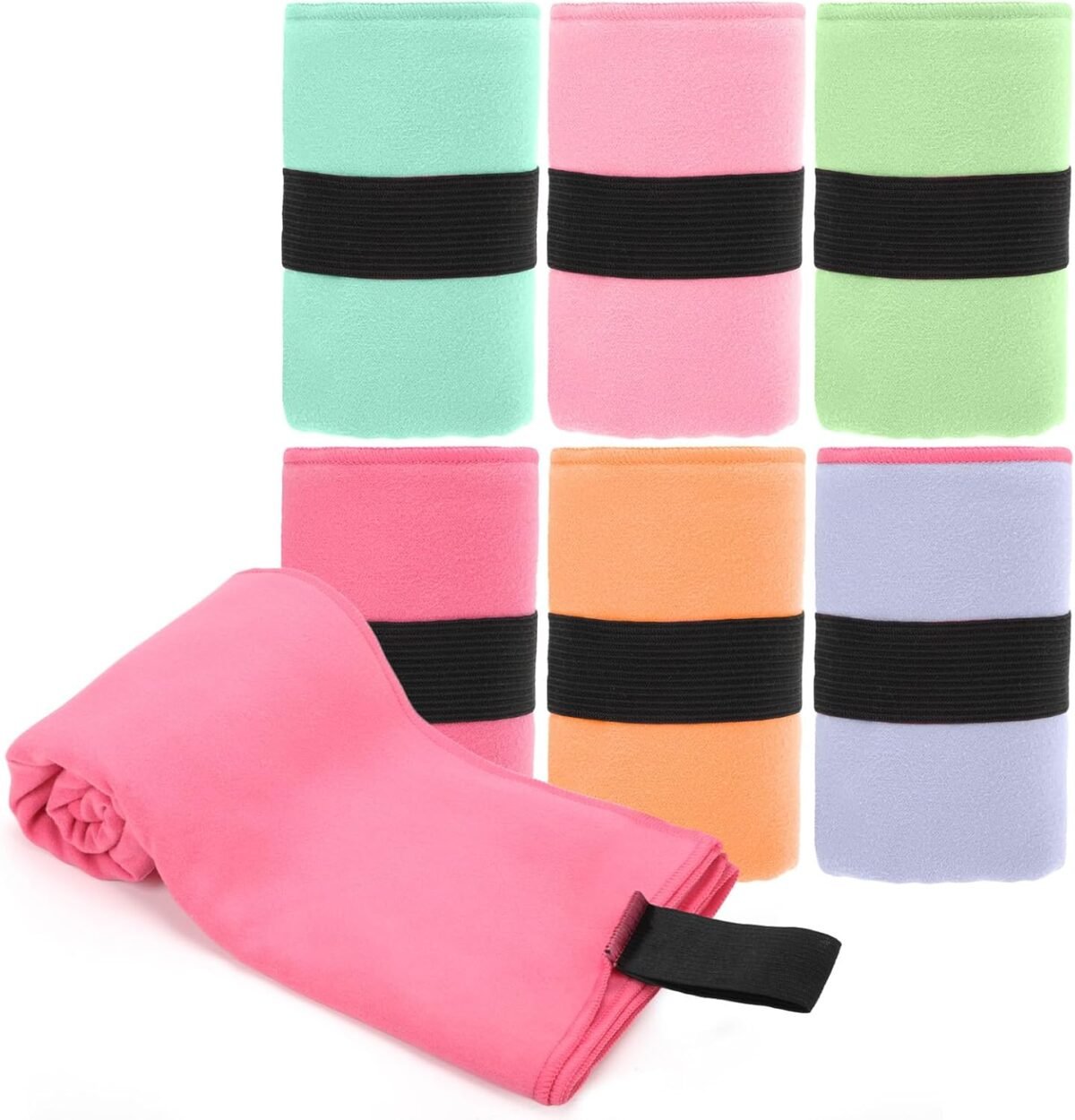 6 Pack Microfiber Gym Towel Quick Dry Lightweight Workout Gear for Men Women Sports Exercise Fitness Tennis Running Riding Hiking Camping Yoga Sweat Towels(6 Pack(Light)) - Image 1