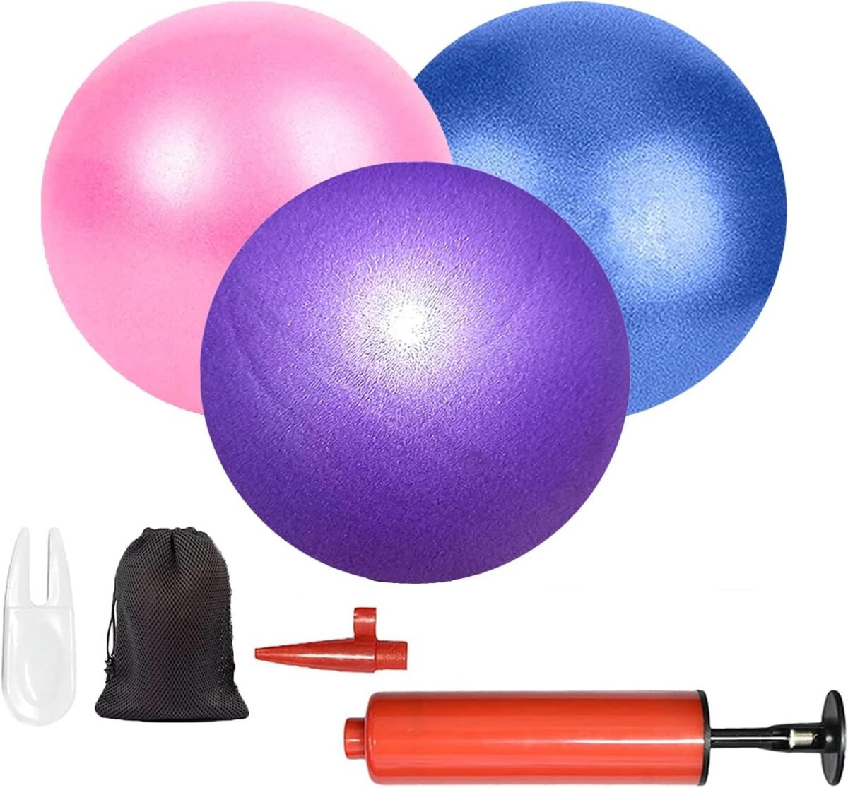 Mini Pilates Exercise Yoga Ball, Small Inflatable Exercise Yoga Ball,Core Training and Physical Therapy Equipment, with Pump - Image 1