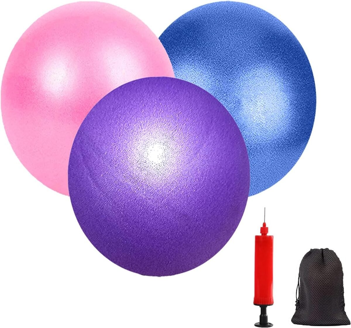 Exercise Pilates Mini Yoga Balls Small for Home Stability  Training Physical Therapy Improves Balance with Pump - Image 1