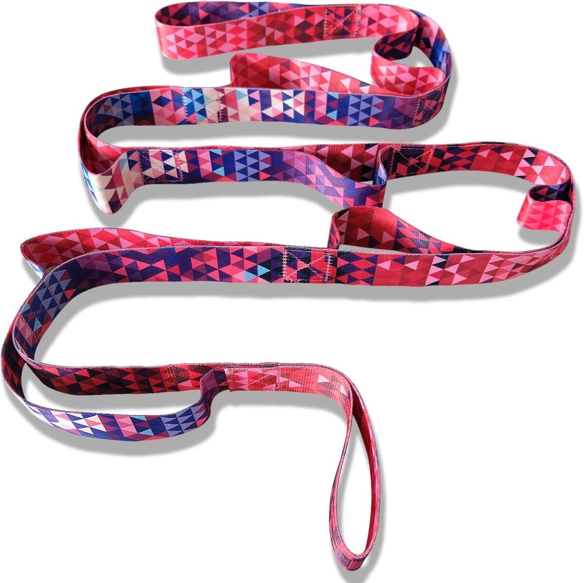 Yoga Strap Stretching Strap with Loops, Stretch Straps for Physical Therapy, 10 Loops Non-Elastic Exercise Strap for Pilates, Dance and Gymnastics - Image 1