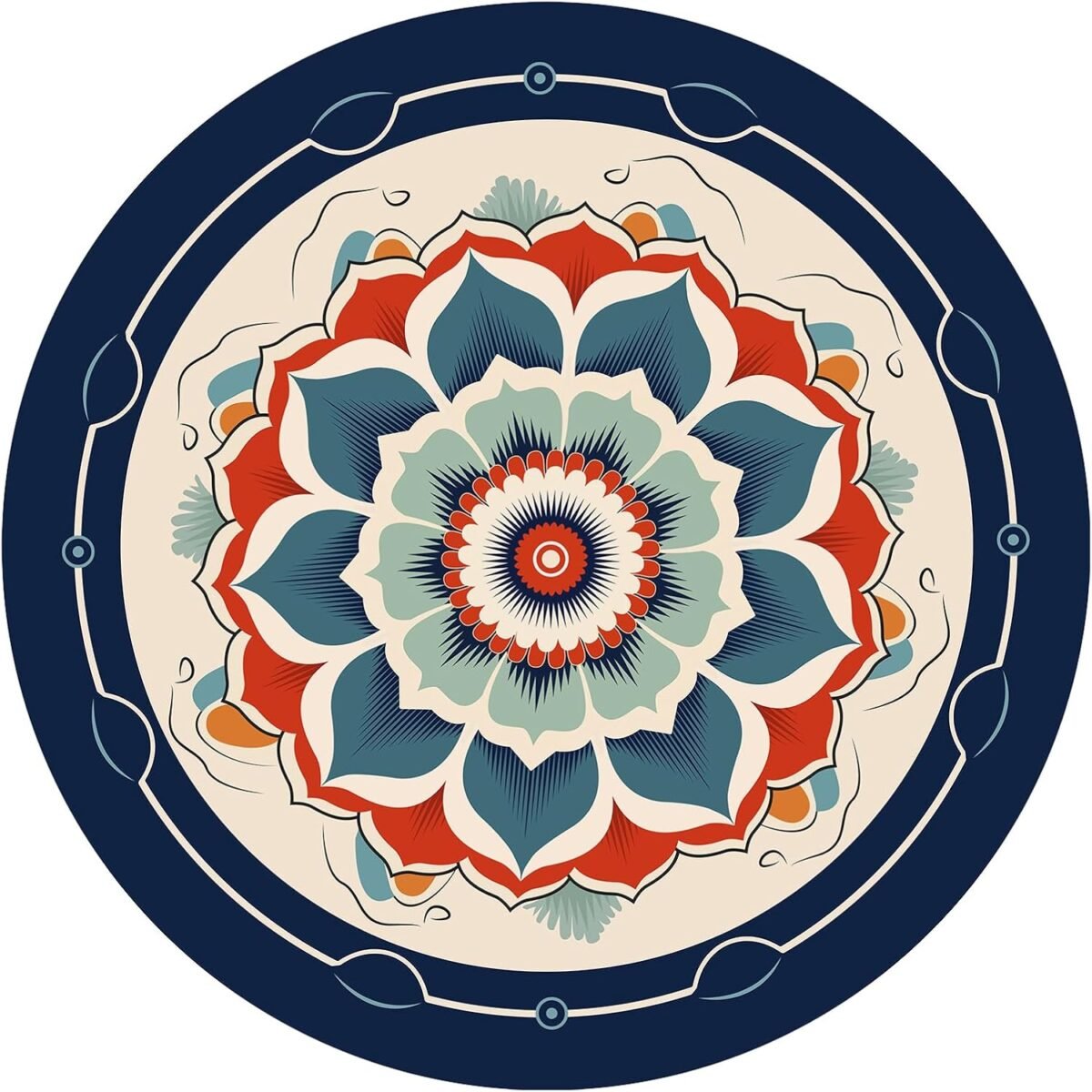 Extra Large Round Meditation Mat Circular Anti Slip Oversize Rubber Furniture Pad for Yoga,Meditation,Pilates,Exercise for Home Outdoor(140CM X 3.5MM Thick) - Image 1