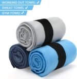 3 Pack Gym Towel Men Women Quick Dry Microfiber Workout Gear for Body Sweat Sports Exercise Fitness Tennis Running Cycling Hiking Weight Lifting Yoga Towels(3 Pack) - Image 2
