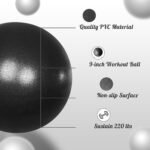 Pilates Ball - 9 Inch Small Exercise & Yoga Ball for Core Workouts - Image 2
