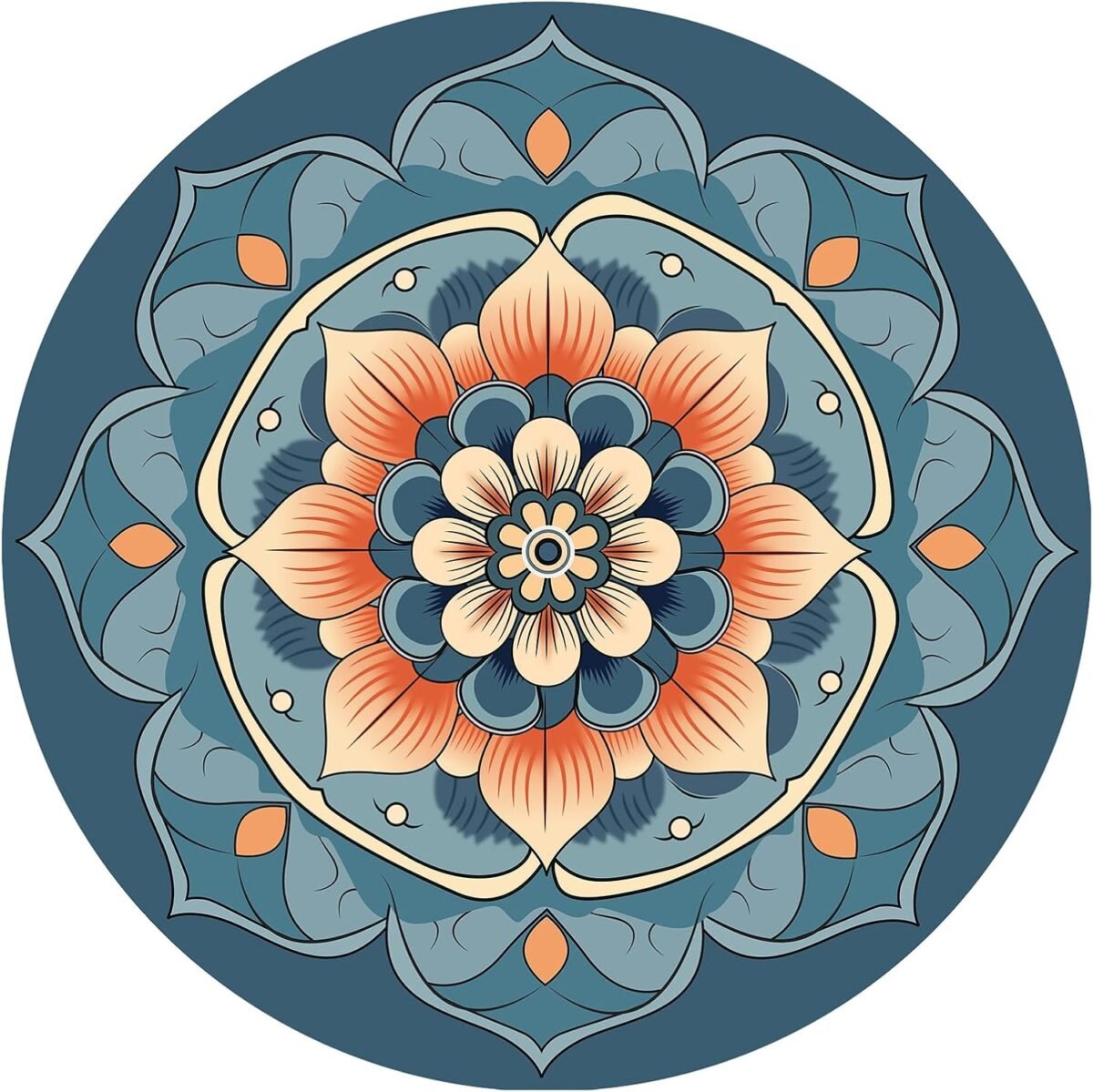 Extra Large Round Meditation Mat Circular Anti Slip Oversize Rubber Furniture Pad for Yoga,Meditation,Pilates,Exercise for Home Outdoor(140CM X 3.5MM Thick) - Image 1