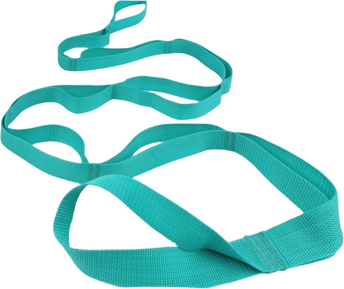 Stretching Strap Yoga Strap Physical Therapy for Home Workout, Exercise, Pilates and Gymnastics, 10 Loops Non-Elastic Stretch Bands with Aesthetic Packaging for Women & Men - Image 1