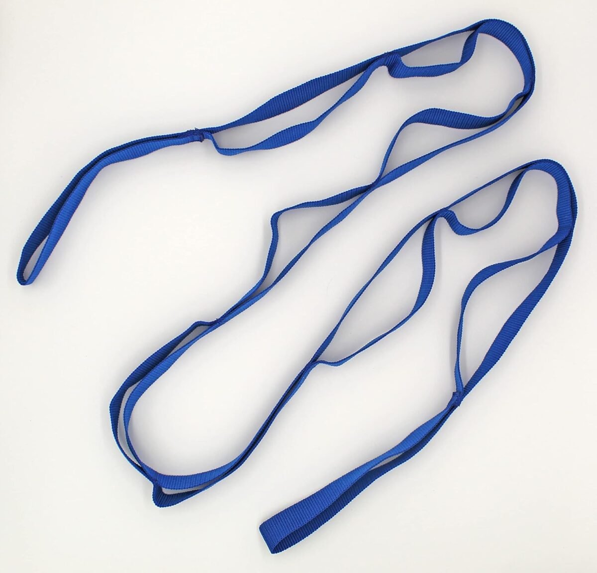 Static Stretch Strap | | Perfect for Yoga, Pilates, and Physical Therapy | Flexibility and Range of Motion Tool | Blue - Image 1