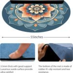 Extra Large Round Meditation Mat Circular Anti Slip Oversize Rubber Furniture Pad for Yoga,Meditation,Pilates,Exercise for Home Outdoor(140CM X 3.5MM Thick) - Image 2