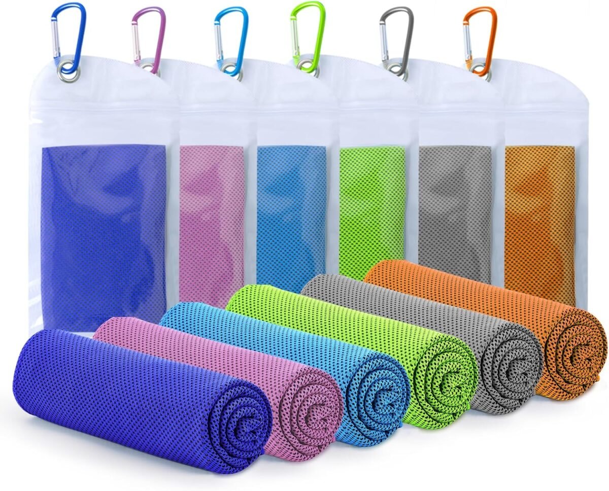 Cooling Towels for Neck and Face - Microfiber Chilly Towel Yoga Towel for Men or Women Ice Cold Towels for Yoga Gym Travel Camping Golf Football & Outdoor Sports - Image 1