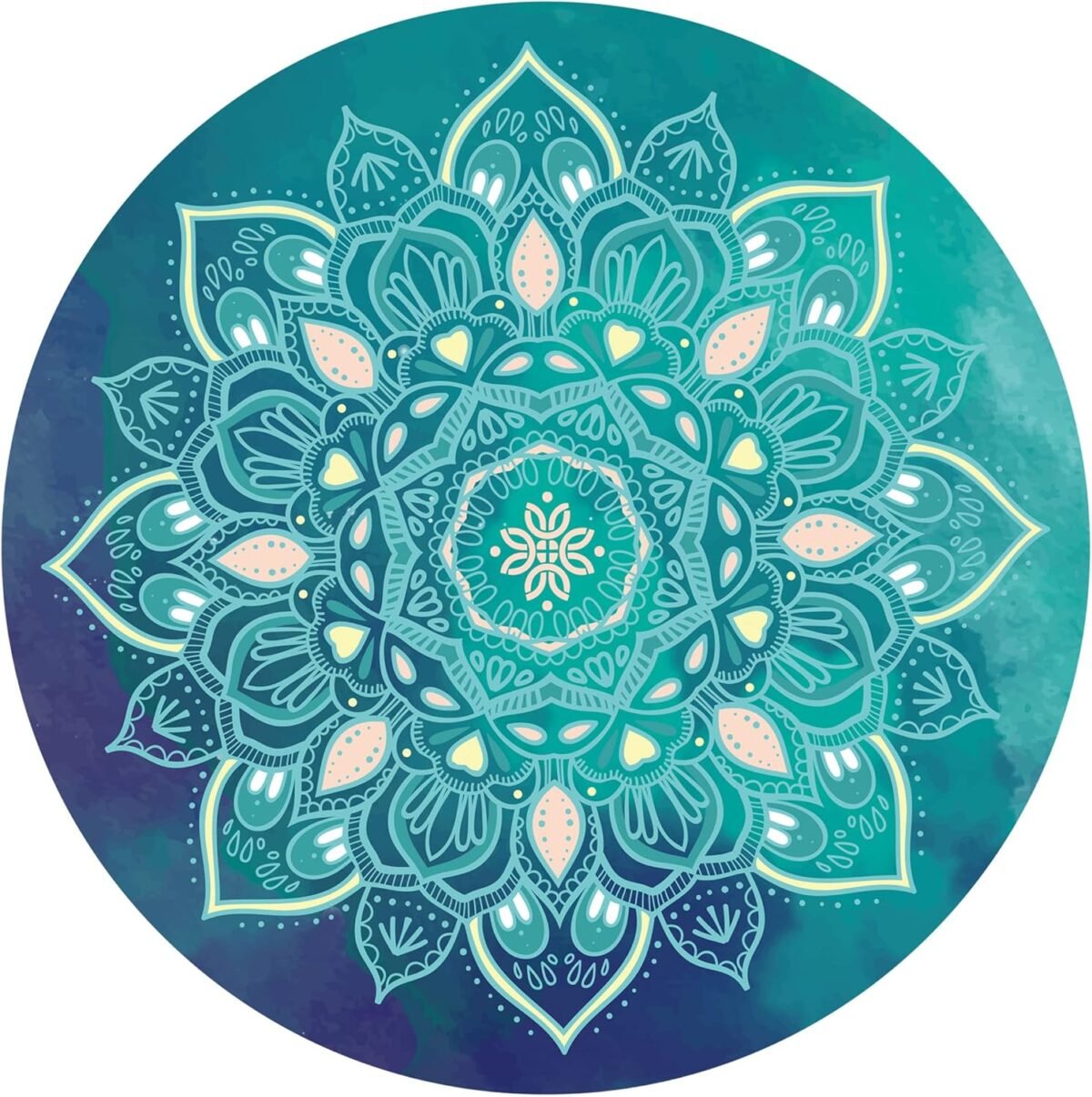 Pilates Mat Round Oversize Yoga Mat Suede Rubber Non-Slip Dia 140cm Exercise Mat Meditation Mat Workout Mat for Home Outdoor - Image 1