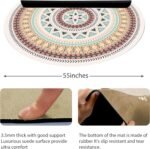 Extra Large Round Meditation Mat Circular Anti Slip Oversize Rubber Furniture Pad for Yoga,Meditation,Pilates,Exercise for Home Outdoor(140CM X 3.5MM Thick) - Image 2
