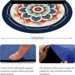 Extra Large Round Meditation Mat Circular Anti Slip Oversize Rubber Furniture Pad for Yoga,Meditation,Pilates,Exercise for Home Outdoor(140CM X 3.5MM Thick) - Image 2