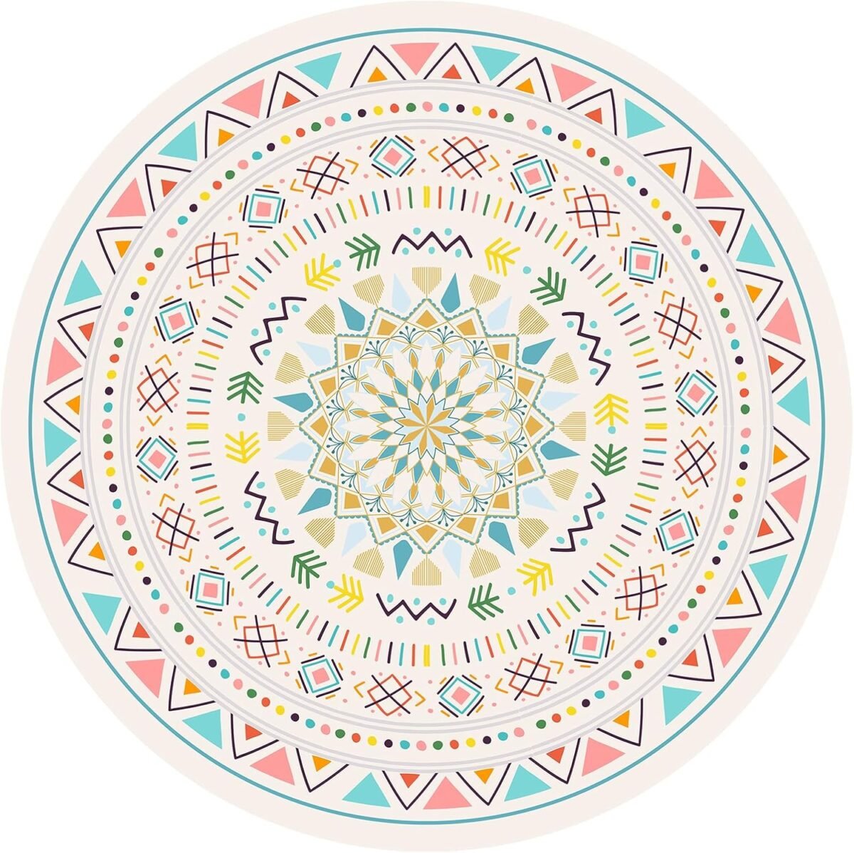 Extra Large Round Meditation Mat Circular Anti Slip Oversize Rubber Furniture Pad for Yoga,Meditation,Pilates,Exercise for Home Outdoor(140CM X 3.5MM Thick) - Image 1