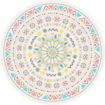 Extra Large Round Meditation Mat Circular Anti Slip Oversize Rubber Furniture Pad for Yoga,Meditation,Pilates,Exercise for Home Outdoor(140CM X 3.5MM Thick)