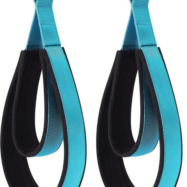 Pilates Straps - Double Loop D-Ring Straps for Reformer, Padded, Home Gym Workout