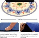 Extra Large Round Meditation Mat Circular Anti Slip Oversize Rubber Furniture Pad for Yoga,Meditation,Pilates,Exercise for Home Outdoor(140CM X 3.5MM Thick) - Image 2