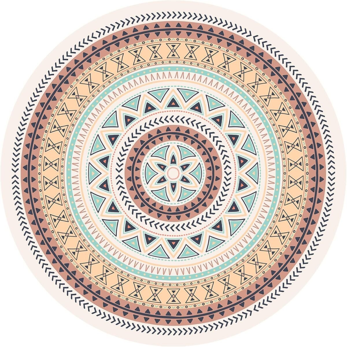 Extra Large Round Meditation Mat Circular Anti Slip Oversize Rubber Furniture Pad for Yoga,Meditation,Pilates,Exercise for Home Outdoor(140CM X 3.5MM Thick) - Image 1