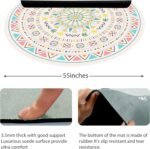 Extra Large Round Meditation Mat Circular Anti Slip Oversize Rubber Furniture Pad for Yoga,Meditation,Pilates,Exercise for Home Outdoor(140CM X 3.5MM Thick) - Image 2