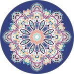 Round Meditation Pilates Yoga Mat Luxury Suede Large Yoga Mat Natural Rubber Non-Slip Base is ery Suitable for Meditation, Stretching, Yoga Environmental Protection, Fitness Exercise, Home and Outdoor. 140CM Diameter