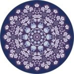 Round Meditation Pilates Yoga Mat Luxury Suede Large Yoga Mat Natural Rubber Non-Slip Base is ery Suitable for Meditation, Stretching, Yoga Environmental Protection, Fitness Exercise, Home and Outdoor. 140CM Diameter