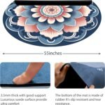 Extra Large Round Meditation Mat Circular Anti Slip Oversize Rubber Furniture Pad for Yoga,Meditation,Pilates,Exercise for Home Outdoor(140CM X 3.5MM Thick) - Image 2
