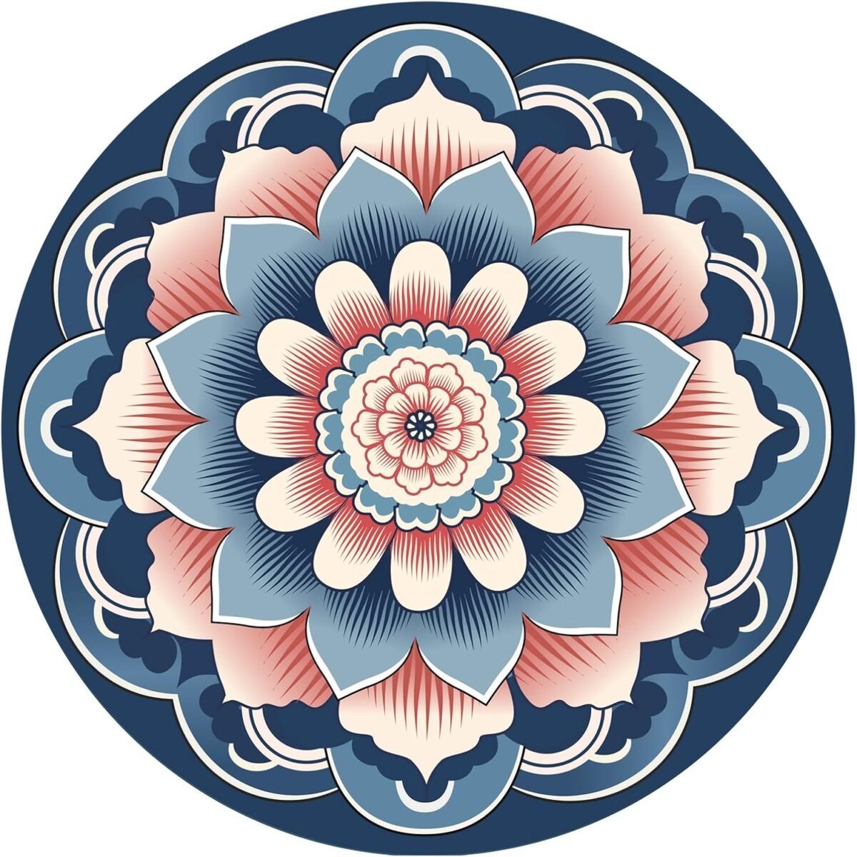 Extra Large Round Meditation Mat Circular Anti Slip Oversize Rubber Furniture Pad for Yoga,Meditation,Pilates,Exercise for Home Outdoor(140CM X 3.5MM Thick) - Image 1