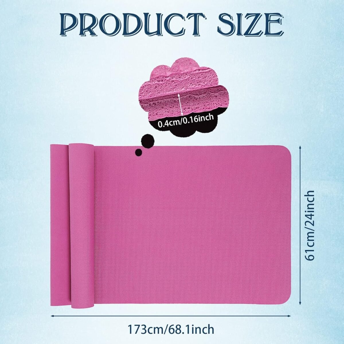 10 Pack Yoga Mats Bulk, 68'' x 24'' x 4mm Thick Yoga Mats for Kids and Adult Gym Mats Bundle Latex Free Exercise Mats with Non Slip Texture for Outdoor Yoga, Pilates or Workout (Multicolor) - Image 2