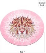 Round Meditation Pilates Yoga Mat Luxury Suede Large Yoga Mat Natural Rubber Non-Slip Base is ery Suitable for Meditation, Stretching, Yoga Environmental Protection, Fitness Exercise, Home and Outdoor. 140CM Diameter - Image 2