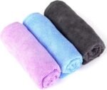 Microfiber Gym Towels Set for Sports Fitness, Yoga, Workout, Exercise, Tennis, Super Soft and Quick-Drying Gym Towels for Women Men (3 Pack, Grey+Blue+Purple) - Image 2
