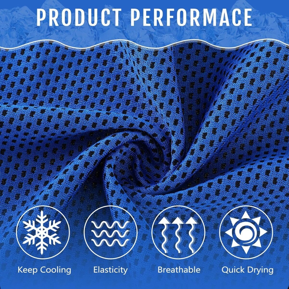 12 Pieces Cooling Towels for Hot Weather Soft Breathable Cold Towel Yoga Towels for Sweat, Sports, Workout, Fitness, Gym, Running, Travel Camping, 12 x 40 Inch (Dark Blue, Green, Purple) - Image 2